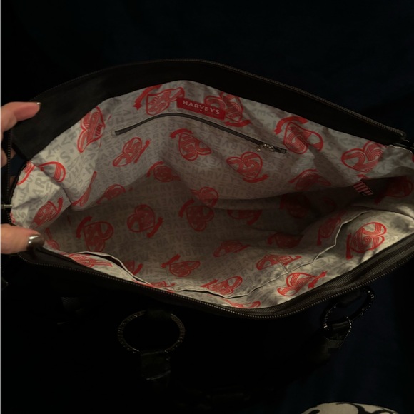 Harvey's Seatbelt LOLA Ruffle Satchel Bag Purse Black 25th Anniversary - Picture 3 of 4